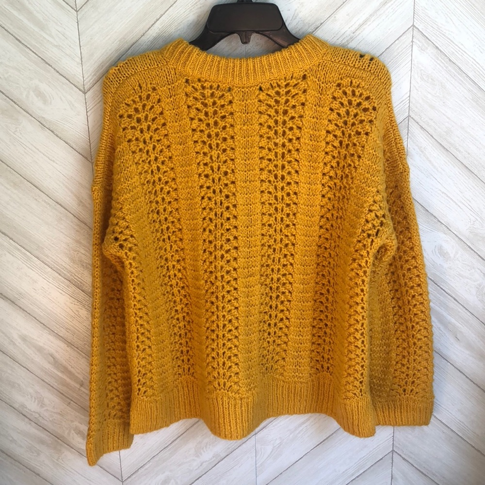 MWT Madewell Windmere Pointelle Sweater Yellow - Picture 4 of 8